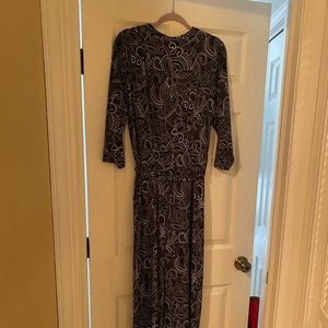 Women’s 2X Black Print Jumpsuit